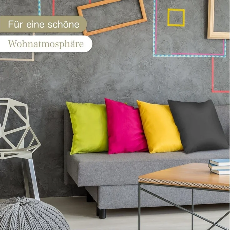 KiGATEX Kissenhülle KiGATEX Kissenbezug 40x40 cm, mit Reißverschluss aus toller Baumwolle, stilvoll, gefertigt in der EU – Bild 3