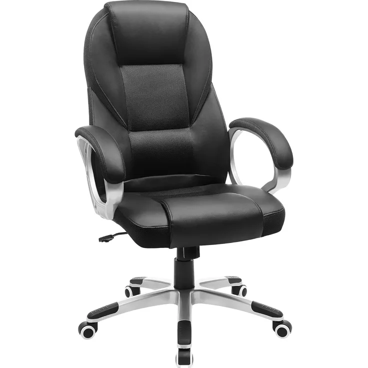 Songmics Bürostuhl Chefsessel Drehstuhl Computerstuhl Sitzhöhenverstellung office Stuhl Polsterung, OBG22B