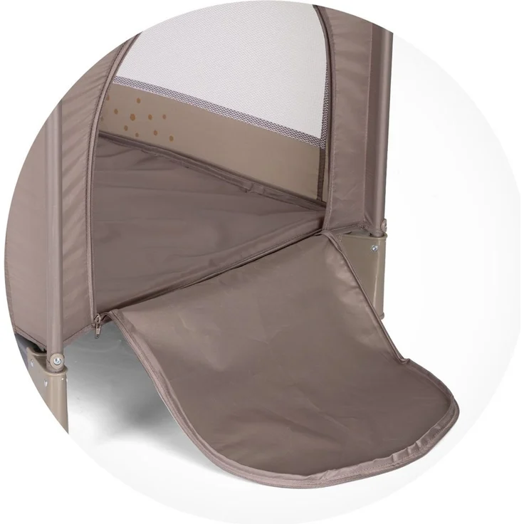 Chipolino Reisebett Capri, seitlicher Eingang, Tragetasche, große Seitentasche beige orange – Bild 3
