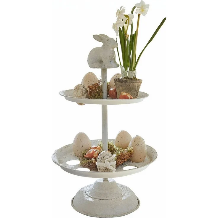 Mirabeau Etagere Eier-Etagere Delixor antikweiß, Eisen – Bild 5