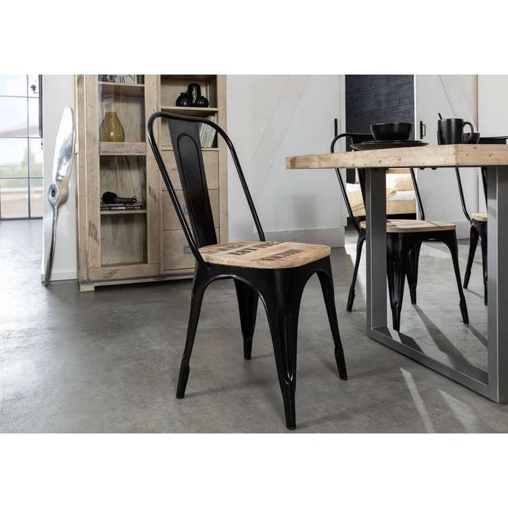 Stuhl Mango 45x45x90 natur bedruckt FACTORY #34 - 2er Set – Bild 8