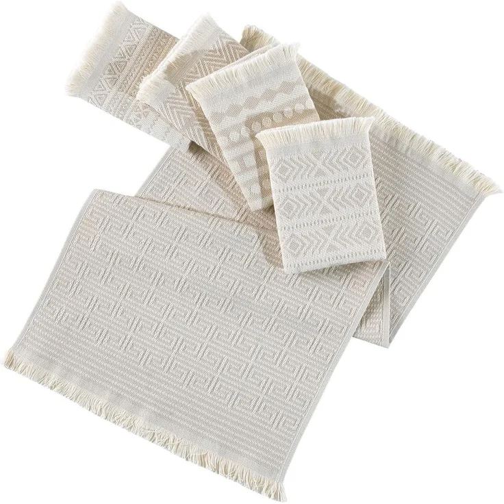 L'Essentiel Maison Handtuch Set Maya, Baumwolle (Set, 5-St), 5-teilige Handtuch-Set 38x65 Maschinenwaschbar, antibakteriell – Bild 1