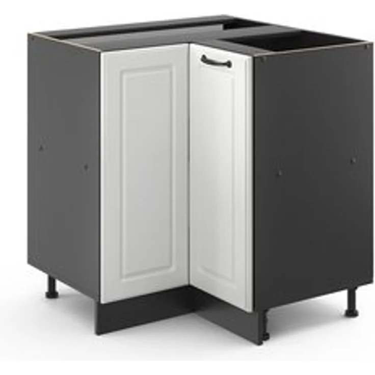 Eckunterschrank R-Line Weiß Landhaus 75.6 cm ohne Arbeitsplatte Vicco – Bild 6