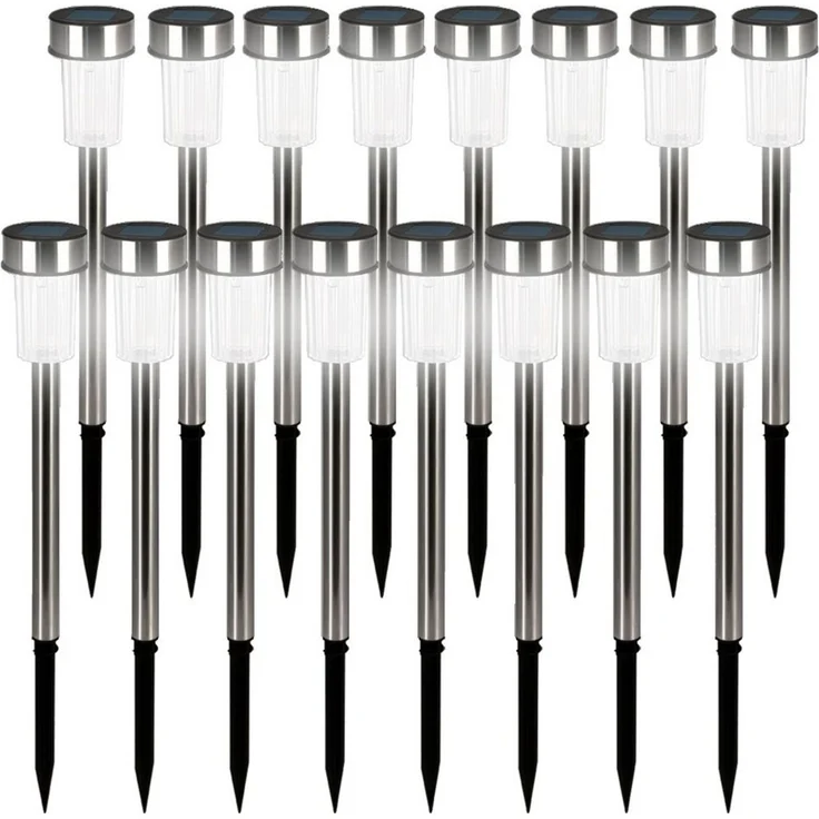 monzana LED Solarleuchte, Solarlampe, 16er Set Solarlampen für Außen Wetterfest mit Erdspiess Balkon Garten – Bild 5