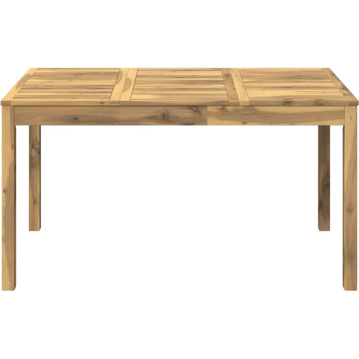 vidaXL Gartentisch LAREN Weiß gewaschen 141 x 80,5 x 75 cm 901714 – Bild 3
