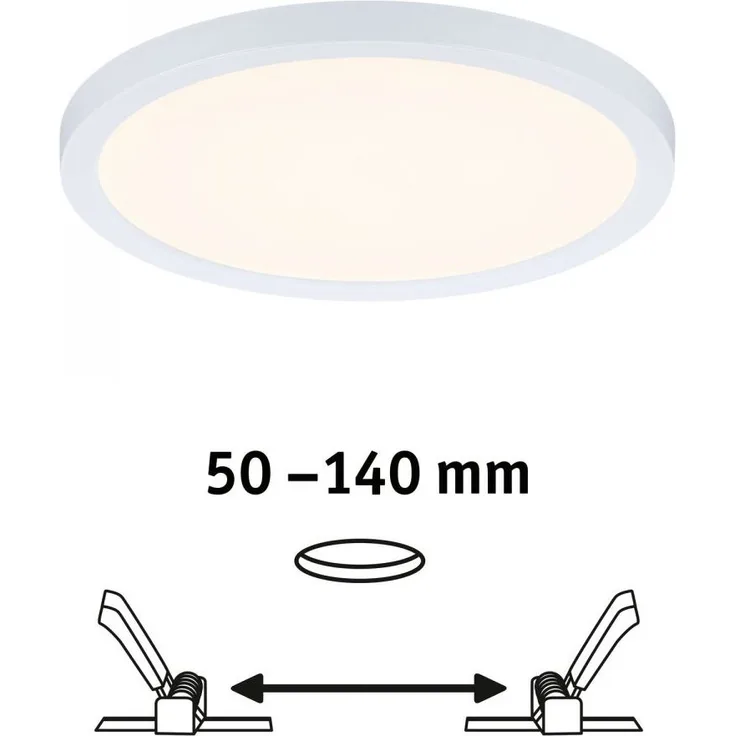 Paulmann No. 93032 LED Einbaupanel Areo VariFit IP44 rund 175mm Weiß 3000K