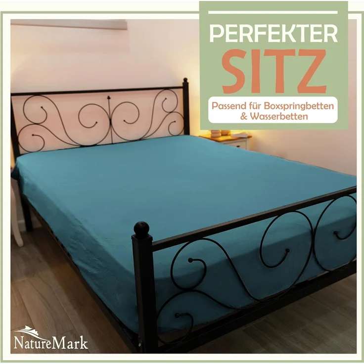 NatureMark Waschhandschuh Waschhandschuhe 500 gsm (10er-Set), 100% Baumwolle (10-St), Premium Frottier Waschhandschuhe, 15x21cm, Hell blau – Bild 2