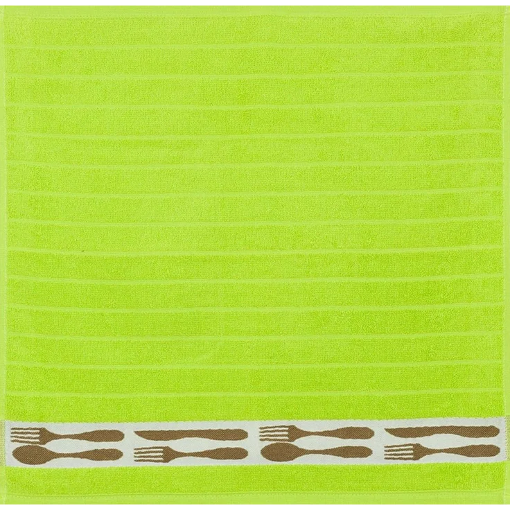 Kracht Geschirrtuch Messer&Gabel, (3-tlg, 3-teilig), 3er Pack Frottee Küchenhandtücher (3 Stück) ca. 50x50cm Baumwolle