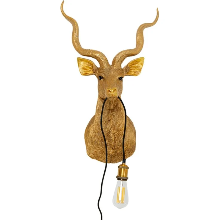 Wandleuchte Goat 74 cm, Kunststoff, Gold, 45 x 74 x 31 cm – Bild 1