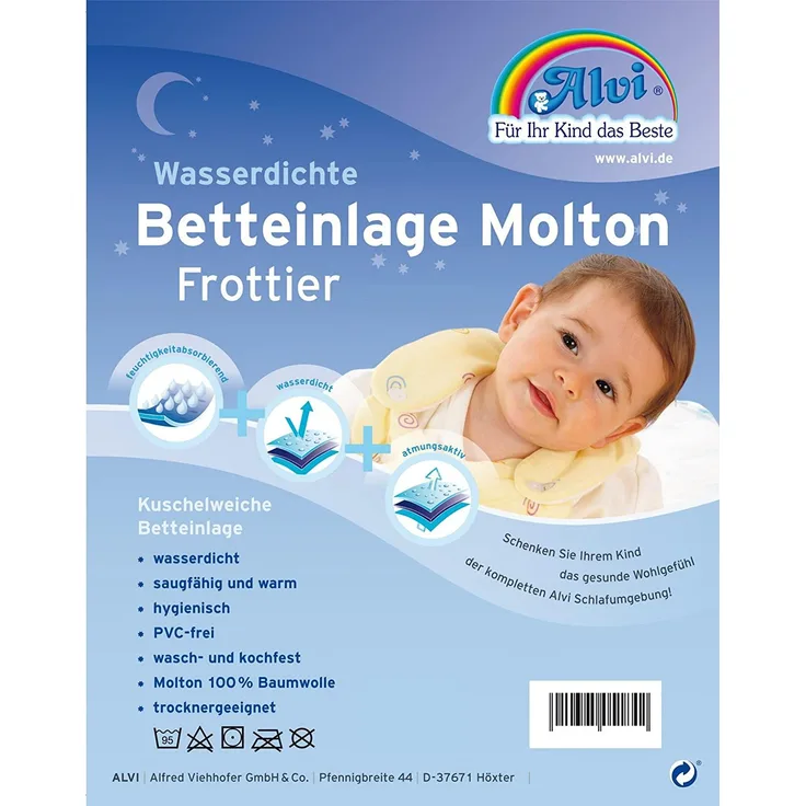 Alvi Matratzenschoner Molton/Frottee, 70x140 cm