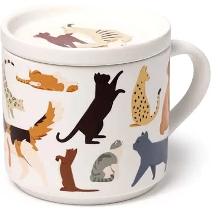 Puckator Tasse Feline Fine Katzen Kaffeebecher & Untersetzer Set – Bild 2