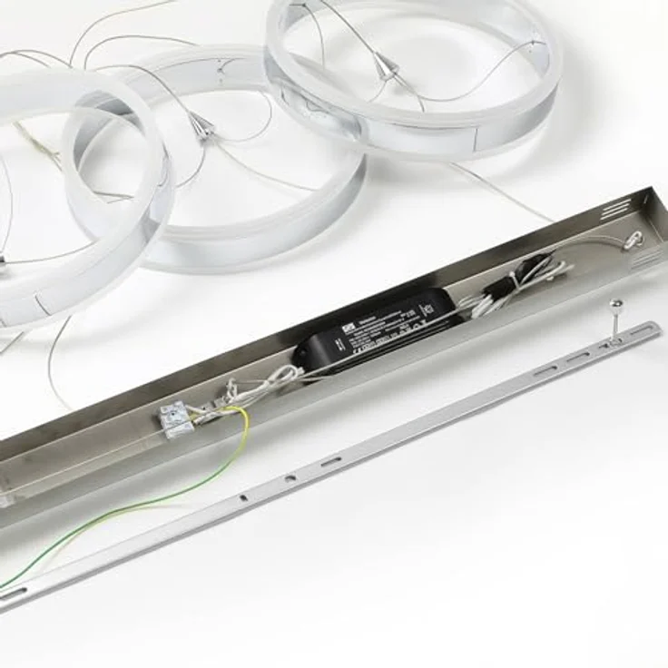 LUCANDE LED-Pendellampe Lyani, 115cm, 3-flg., dimmbar, chrom – Bild 8