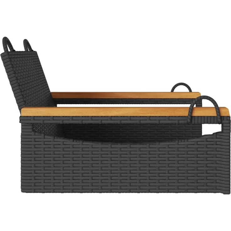 vidaXL Hängesessel Schwarz 63x62x40 cm Poly Rattan 368161 – Bild 5