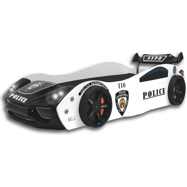 Autobett Kinderbett "Police" 90x200 inkl. Lattenrost – Bild 2