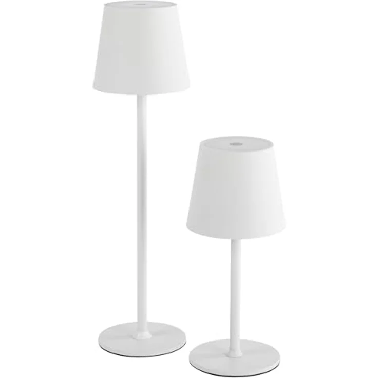 Idena 50124 Touch LED Tischlampe, dimmbar, 2 Höhen, USB-Anschluss, weiß – Bild 2