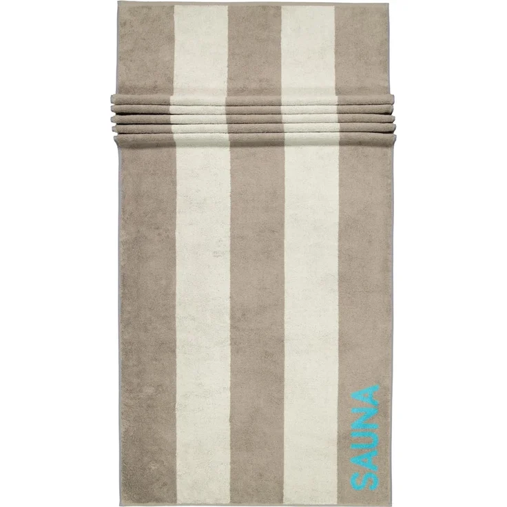 Cawö Saunatuch 599 34 Graphit Türkis 80x200 cm – Bild 1