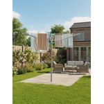 SONGMICS Wäschespinne, 45 m Wäscheleine, für 4 Waschladungen, mit Wäscheklammern, silbern