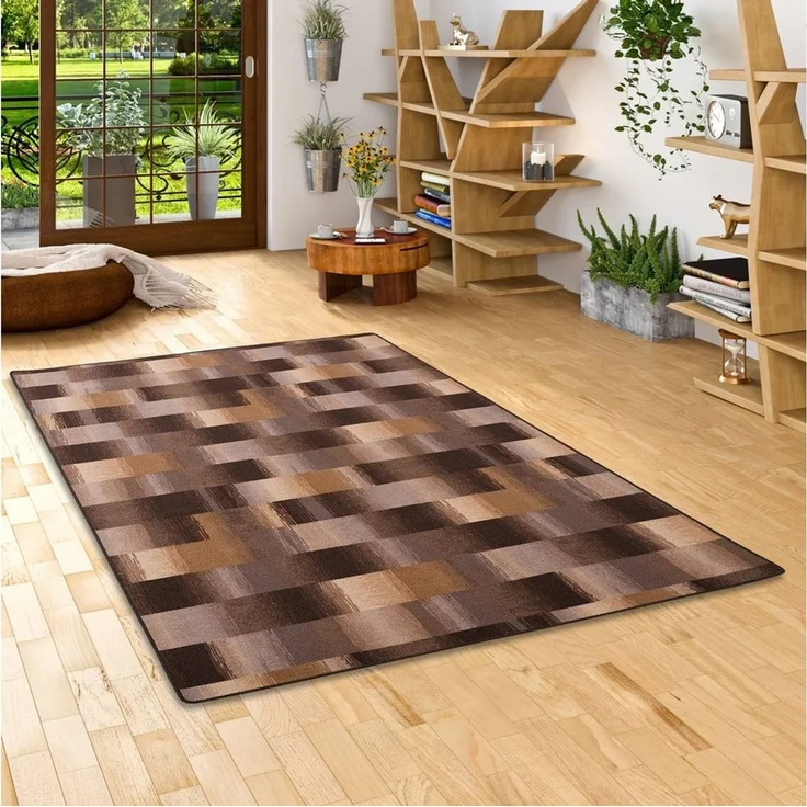 Snapstyle Designteppich Designer Velour Teppich Mystic Karo, Eckig, Höhe: 6 mm – Bild 5