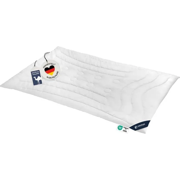casimum Naturhaarbettdecke LUXUS Kamelhaardecke für Sommer, Winter, 4 Jahreszeiten, Füllung: 100% Kamelhaar, Bezug: 100% Baumwolle, Bettdecke 135x200, 155x220 cm & weitere Größen, temperaturausgleichend