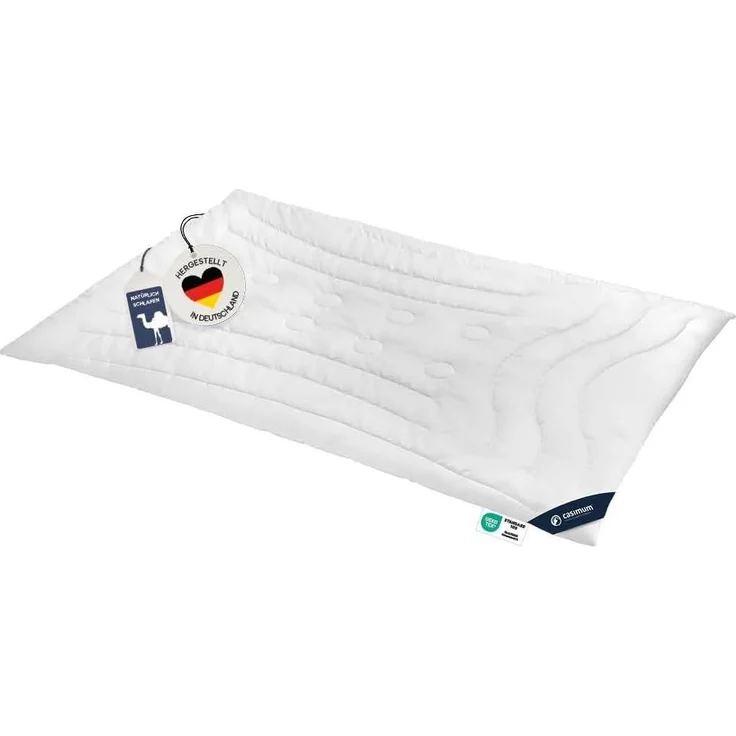 casimum Naturhaarbettdecke LUXUS Kamelhaardecke für Sommer, Winter, 4 Jahreszeiten, Füllung: 100% Kamelhaar, Bezug: 100% Baumwolle, Bettdecke 135x200, 155x220 cm & weitere Größen, temperaturausgleichend – Bild 1