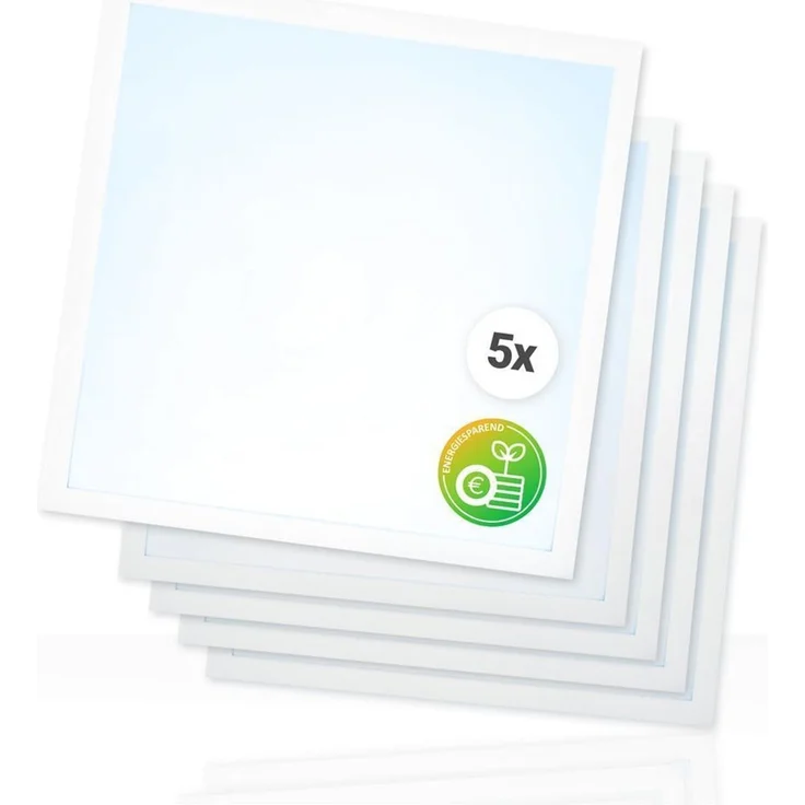 5x LED Panel 62x62cm Neutralweiß 5000K 4500lm 25W Rasterleuchte Deckenleuchte BLs2.0 – Bild 2