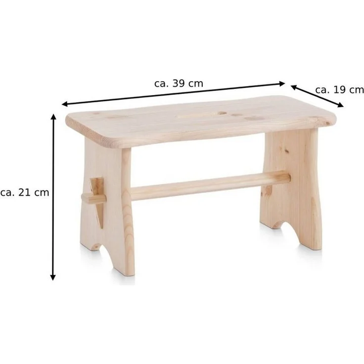 Zeller Fußbank Gitarrenfußbank Holz Maße(LxBxH): ca. 39 x 19 x 21 cm – Bild 2