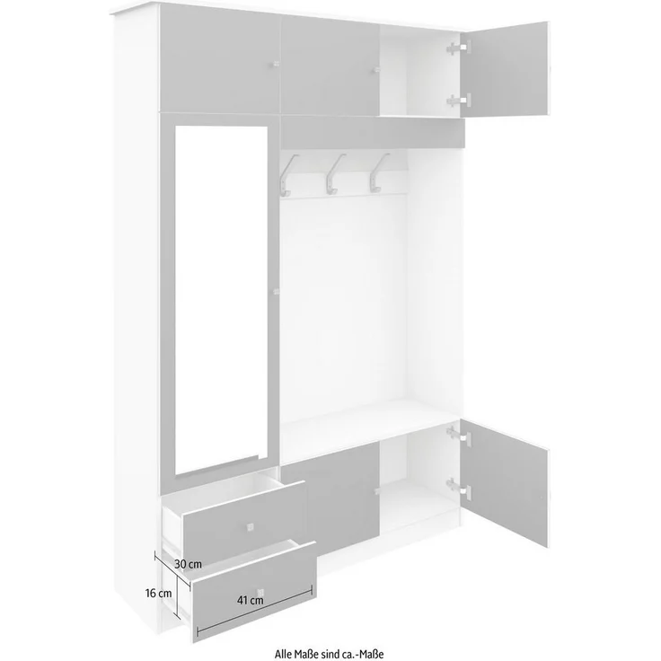 borchardt Möbel Garderobenschrank Kompakta Höhe 202 cm – Bild 2