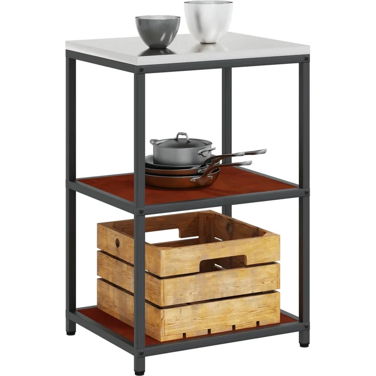 vidaXL Küchenregal HATTEM Rostig 60 x 50 x 92 cm Stahl 874967 – Bild 3