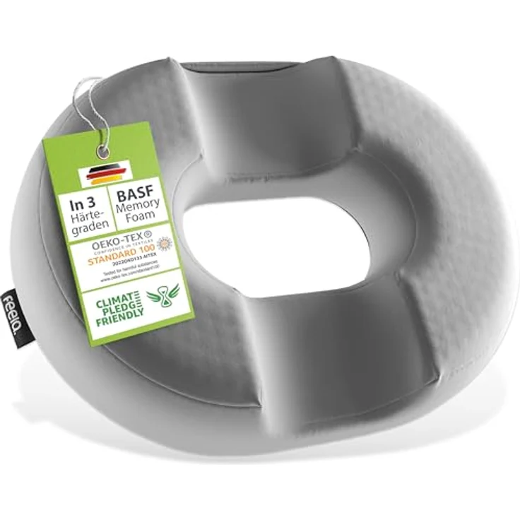 feela Sitzkissen Orthopädischer Sitzring – entlastet Steißbein & Becken beim Sitzen, Ideal nach OP, Schwangerschaft & bei Hämorrhoiden – mehr Komfort – Bild 2