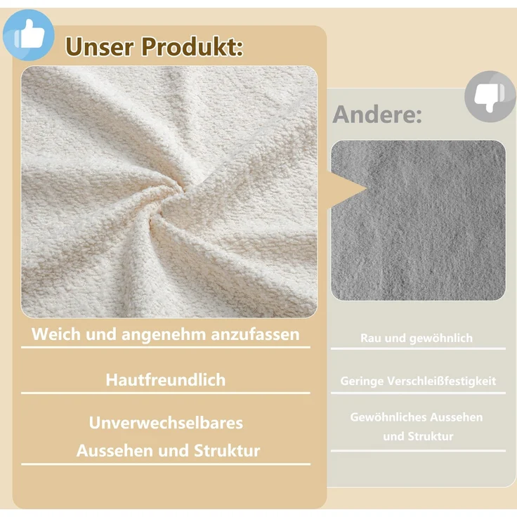 CHICFURN Polsterbett aus Samt Beige 140x190 cm mit abnehmbaren Seitengittern – Bild 6