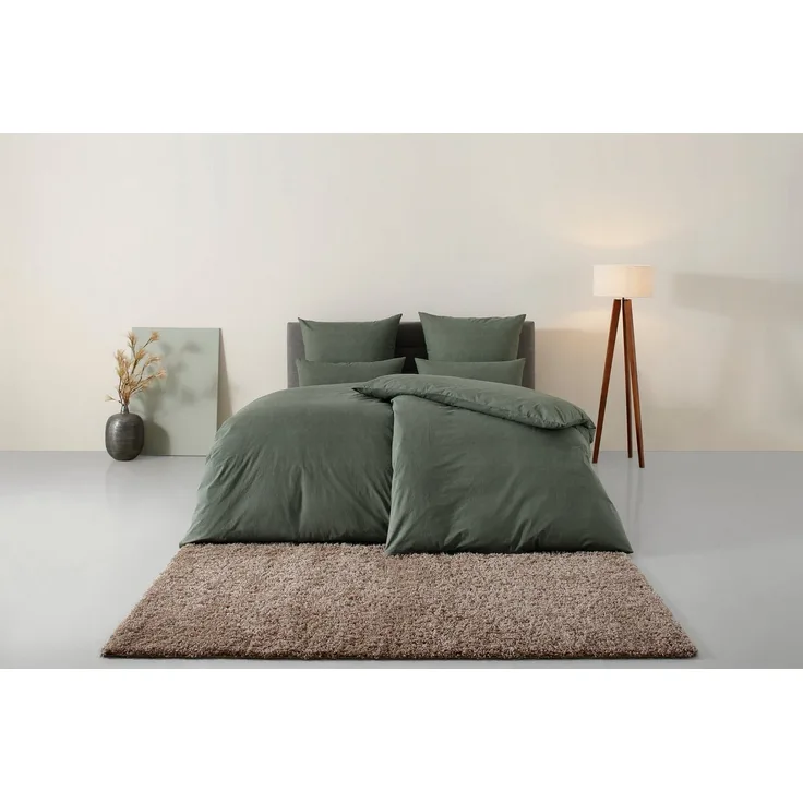 OTTO home Bettwäsche Melli, Linon, 2 teilig, Bettwäsche aus Baumwolle, Leinen-Look in Melange-Optik