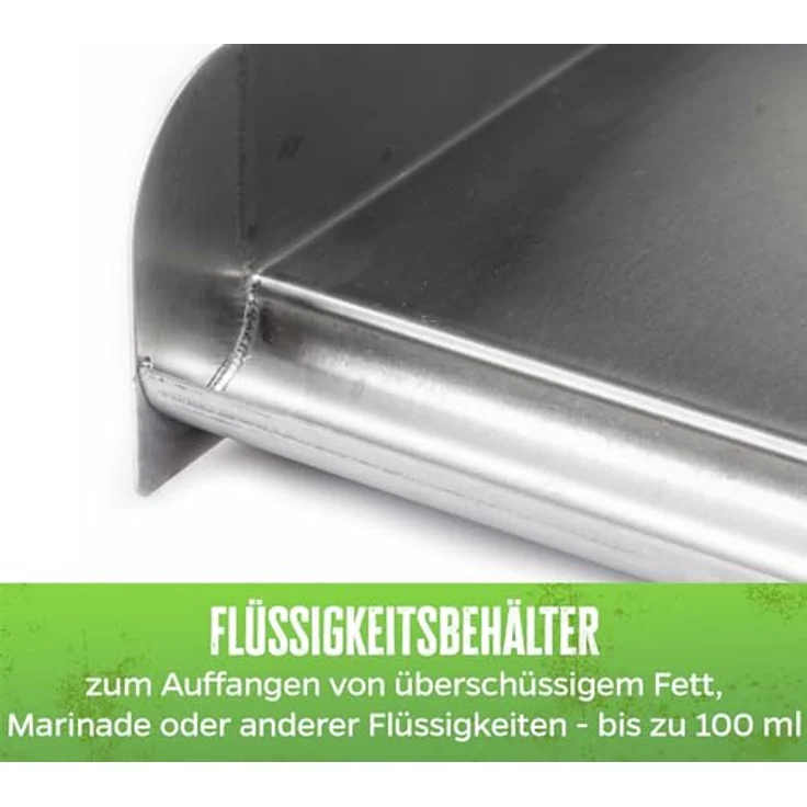 Grillfürst Grillplatte Grillfürst Edelstahl Plancha / Grillplatte / Teppanyaki Pfanne Größe M - 41 x 24,5 cm – Bild 8