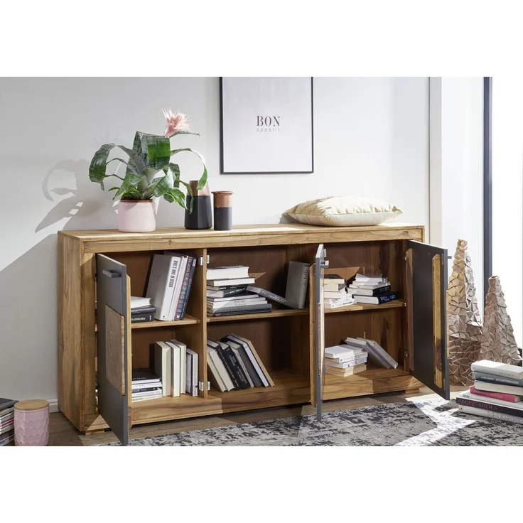 Sideboard Sheesham 170 x 40 x 82 gebeizt TURIN #09 – Bild 5