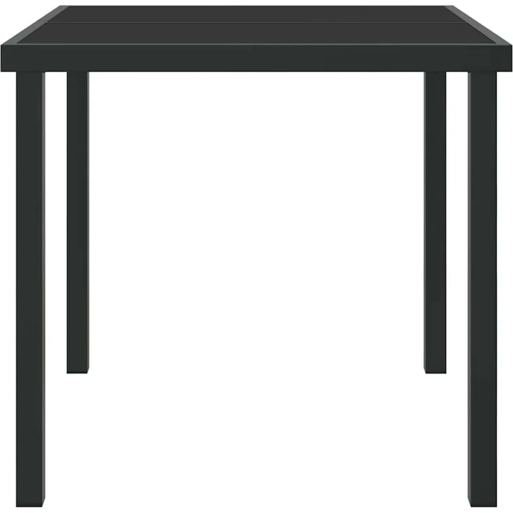 vidaXL Gartentisch Schwarz 80 x 80 x 73 cm Metall 42010312 – Bild 6