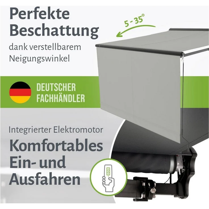 empasa Kassettenmarkise "EXPERT" Elektrische Halbkassettenmarkisen mit ausfahrbarem Volant – Bild 3