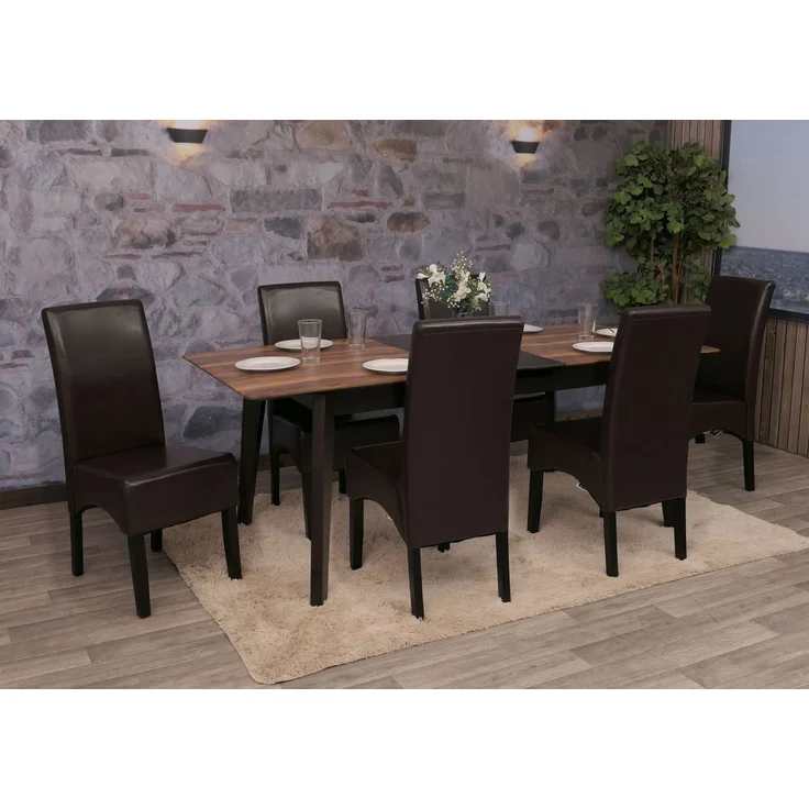 MCW Esszimmerstuhl Littau-6 (Set, 6 St), 6er-Set, Hohe Rückenlehne, Rutschfest durch Kunststoff-Bodenschoner – Bild 2