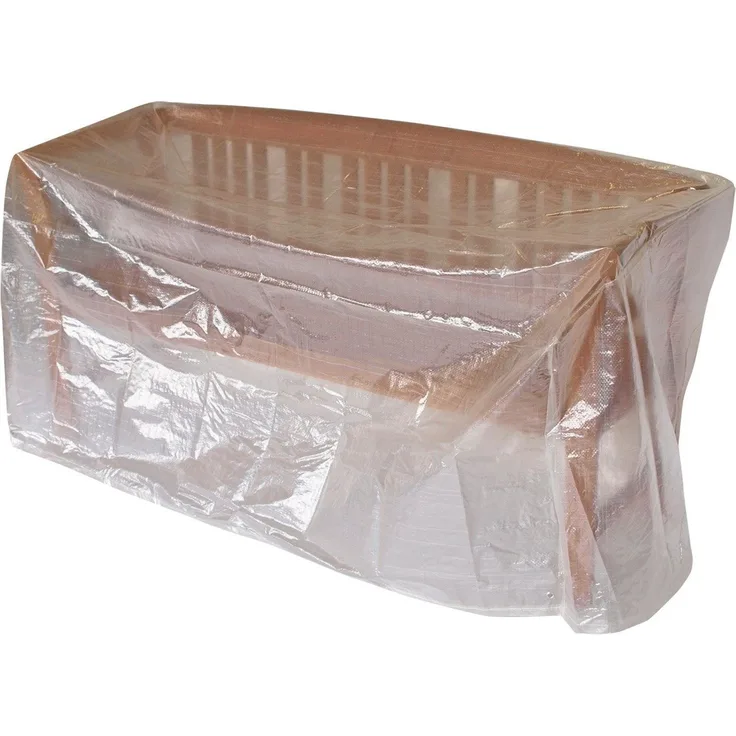 DEGAMO Abdeckhaube Gartenbank, PE, transparent, 2-sitzer 134cm
