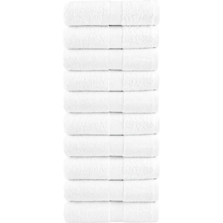 vidaXL Premium-Waschtücher SOLUND 10 Stk. Weiß 30x30 cm 600 g/m² 137118