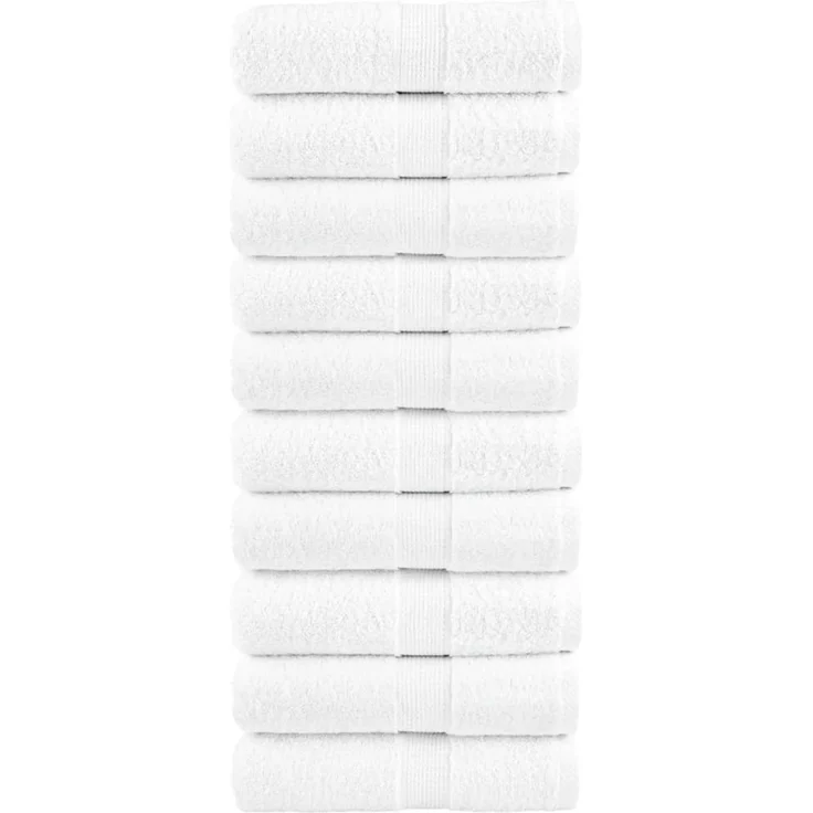 vidaXL Premium-Waschtücher SOLUND 10 Stk. Weiß 30x30 cm 600 g/m² 137118 – Bild 1