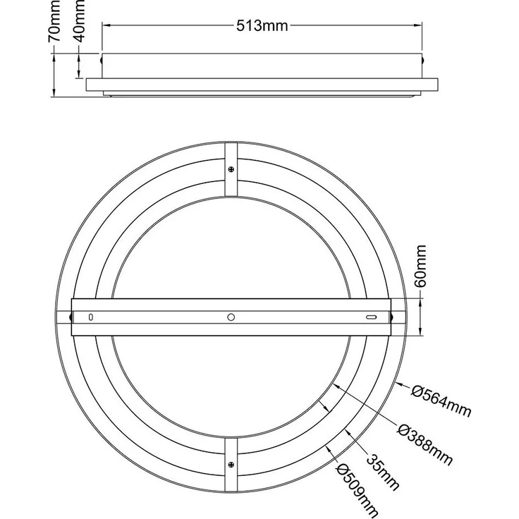 LED Deckenleuchte, Bambus natur, 3 Stufen Dimmer, D 56cm – Bild 8