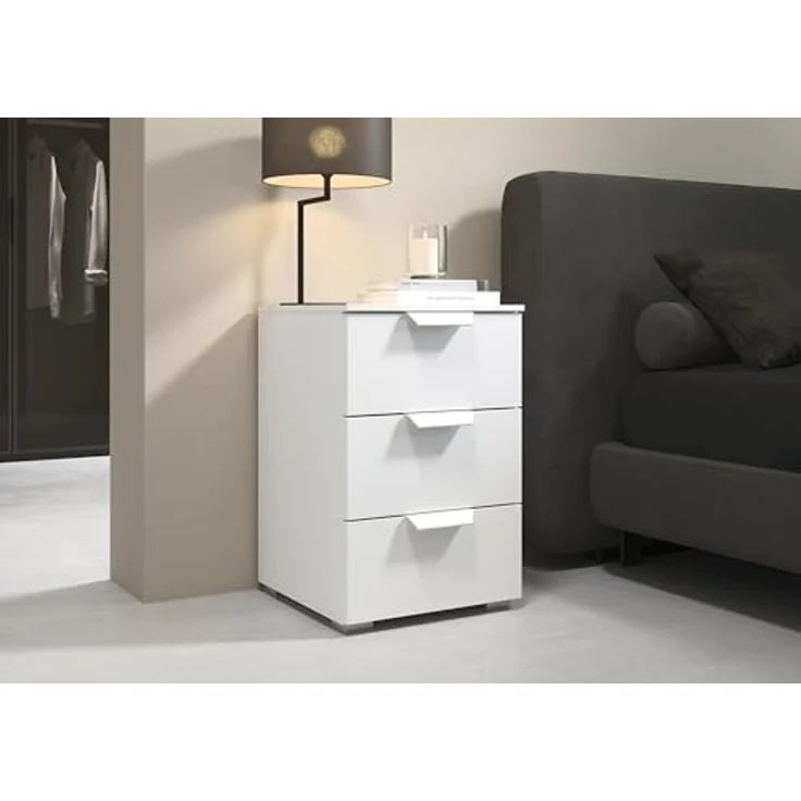rauch Aditio Box, Nachttisch, 3 Schubladen, mit Softclose-Funktion, Farbe Weiß, BxHxT 40x61x42cm – Bild 2