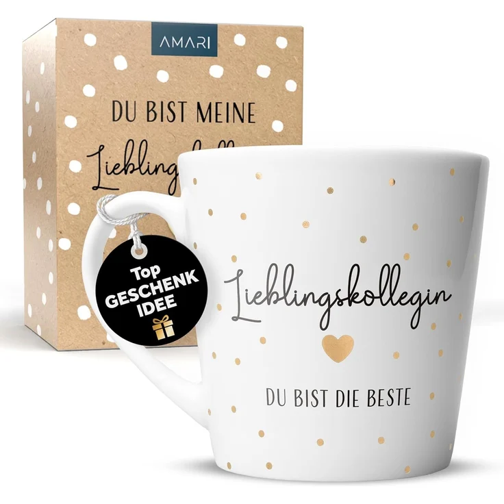 Amari® Kollegin Tasse - Geschenk für beste Arbeitskollegin - Dankeschön Tasse