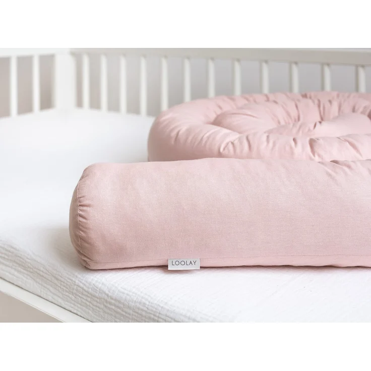 Loolay Nestchenschlange 100% ROSA Baumwolle Multifunktion PREMIUM Bettschlange Stoffschlange, (STAUBROSA Bettumrandung Krabbeldecke Babybett Umrandung Schlange Bett Kopfschutz, Zierkissen Bettrolle Dekokissen Zugluftstopper ALTROSA GESCHENK), LOOLAY® -... – Bild 1