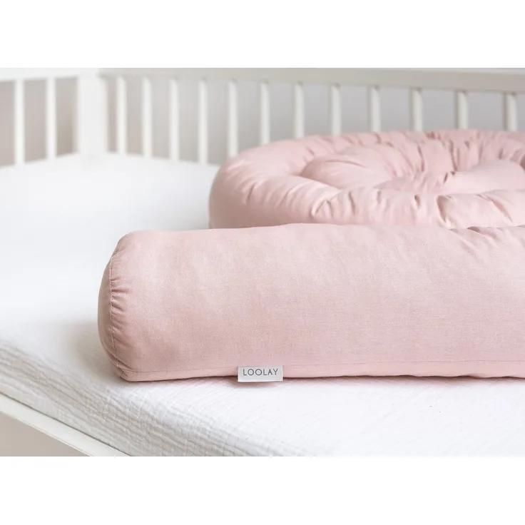 Loolay Nestchenschlange 100% ROSA Baumwolle Multifunktion PREMIUM Bettschlange Stoffschlange, (STAUBROSA Bettumrandung Krabbeldecke Babybett Umrandung Schlange Bett Kopfschutz, Zierkissen Bettrolle Dekokissen Zugluftstopper ALTROSA GESCHENK), LOOLAY® -...