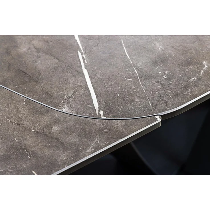 riess-ambiente Esstisch PAPILLON 180-260cm graphit / schwarz · Konferenztisch · Keramik-Platte (Einzelartikel, 1-St), ausziehbar · für 8-10 Personen · Marmor-Design · Metall · Industrial – Bild 8