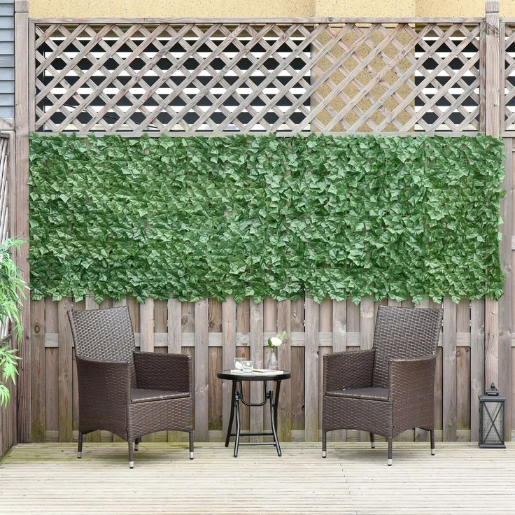 MELAYR, Künstlicher Hecken Sichtschutz, UV Geschützt Sichtschutz, Grün Balkon Sichtschutze, 300 x 100 x 1 cm, Dunkelgrün – Bild 4