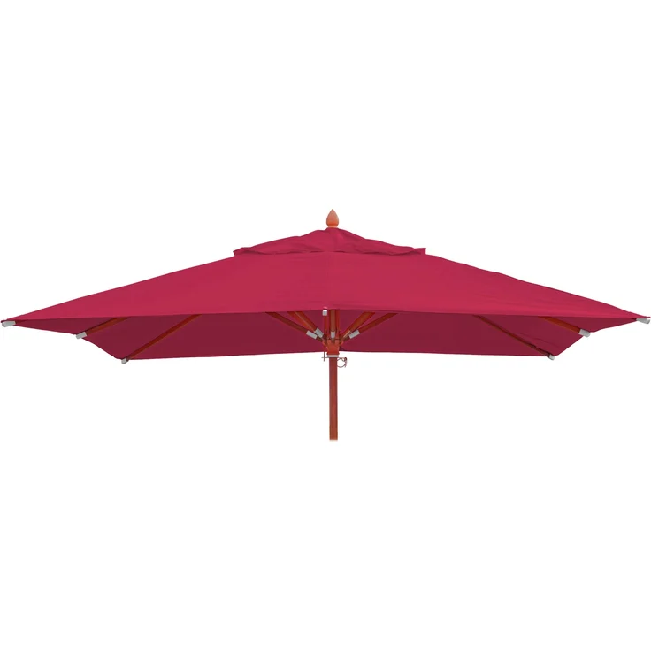 Ersatz-Bezug für Gastronomie Holz-Sonnenschirm HWC-C57, Sonnenschirmbezug, eckig 4x4m Polyester 3kg ~ bordeaux – Bild 6