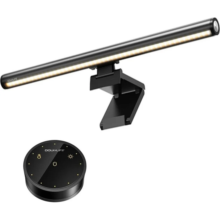 Insma LED Schreibtischlampe Monitor Lampe, LED Screenbar dimmbar mit Touch Fernbedienung, LED fest integriert, Einstellbare Farbtemperatur, Memory-Funktion, 45° schwenkbar – Bild 1