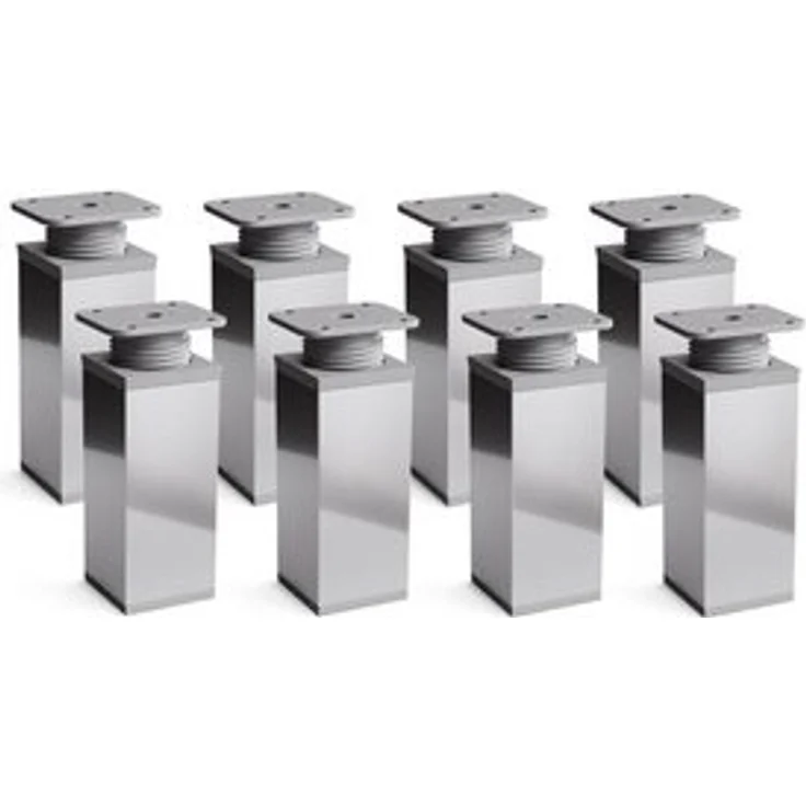 sossai® Möbelfuß Design-Möbelfüße, 4er & 8er Set, höhenverstellbar MFV1, Farbe: Chrom, (8-St), Farbe: Chrom – Bild 6