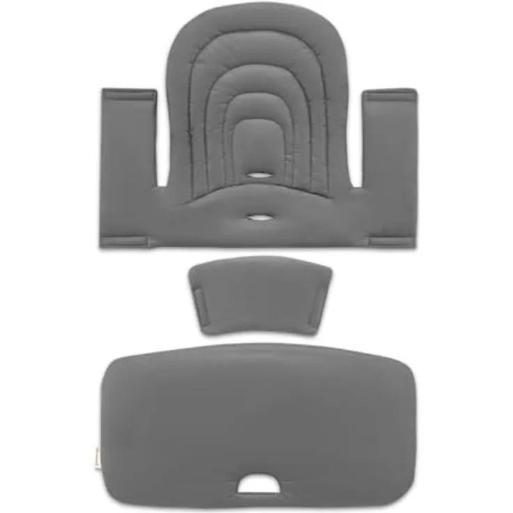 Hauck Sitzkissen / Hochstuhlauflage für Highchair Baby Seat, atmungsaktive Baumwolle, Dunkelgrau, passend für Alpha+, Beta+ und Arketa Hochstühle